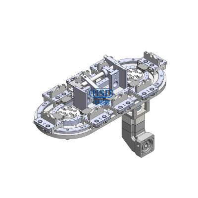 椭圆底板链条环形导轨运送线8工位1定位循环线模子